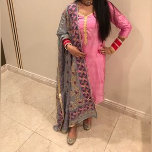 Phulkari pant suit
